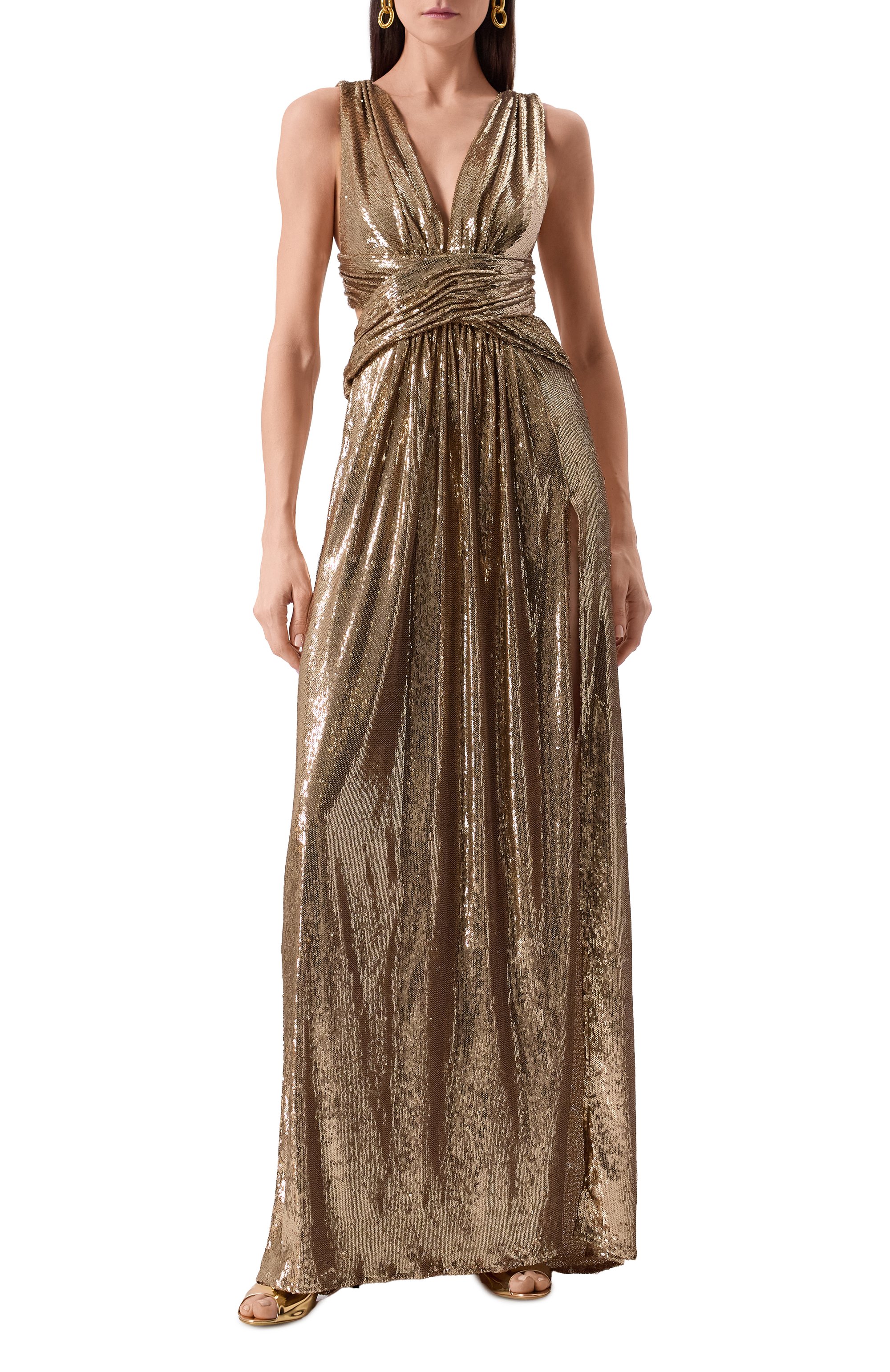 Платье с отделкой пайетками ZUHAIR MURAD, арт. RDR25043/EMSE010, фото 3