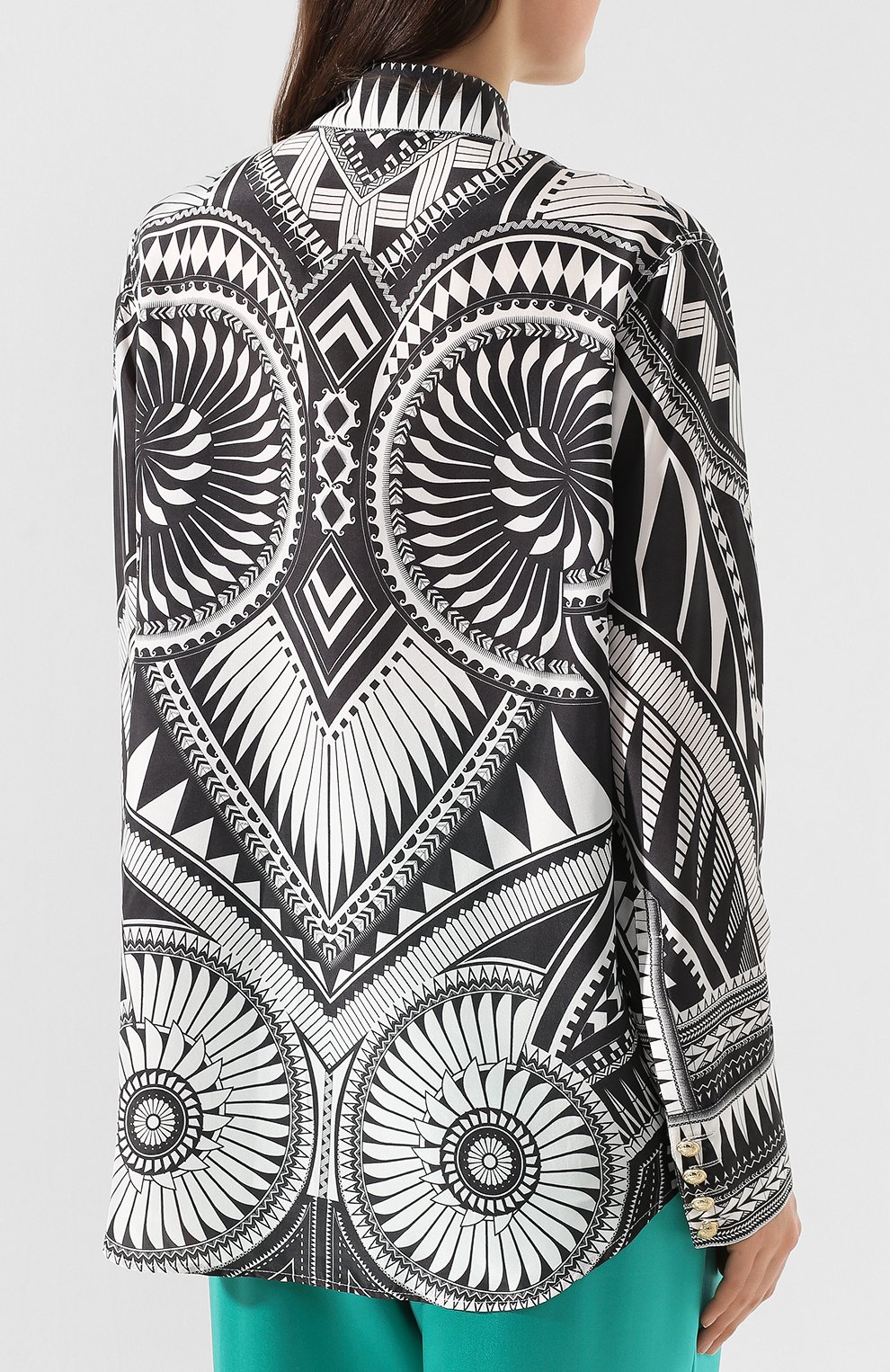 Шелковая рубашка BALMAIN, арт. TF12654/I339, фото 4