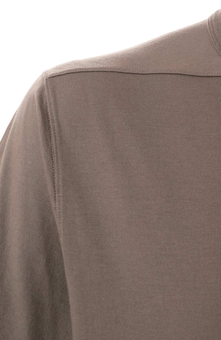 Мужская хлопковая футболка RICK OWENS темно-бежевого цвета, арт. RU01E5232/JA | Фото 6 (Рукава: Короткие; Длина (для топов): Стандартные; Принт: Без принта; Стили: Кэжуэл; Материал внешний: Хлопок; Кросс-КТ: Джерси; Мужское Кросс-КТ: Футболка-одежда; Детали: Без декора; Автоматизация состава: Проставлено; Автоматизация ТО: Проставлено)