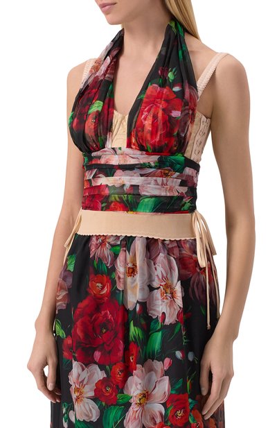 Топ DOLCE & GABBANA разноцветного цвета по цене 310500 руб., арт. F7AW9T/IS1Y6, фото 3 Топ DOLCE & GABBANA, арт. F7AW9T/IS1Y6, фото 3