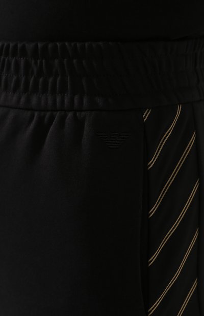 Хлопковые джоггеры EMPORIO ARMANI черного цвета по цене 29700 руб., арт. 3H2P6C/2JVWZ, фото 5 Хлопковые джоггеры EMPORIO ARMANI, арт. 3H2P6C/2JVWZ, фото 5