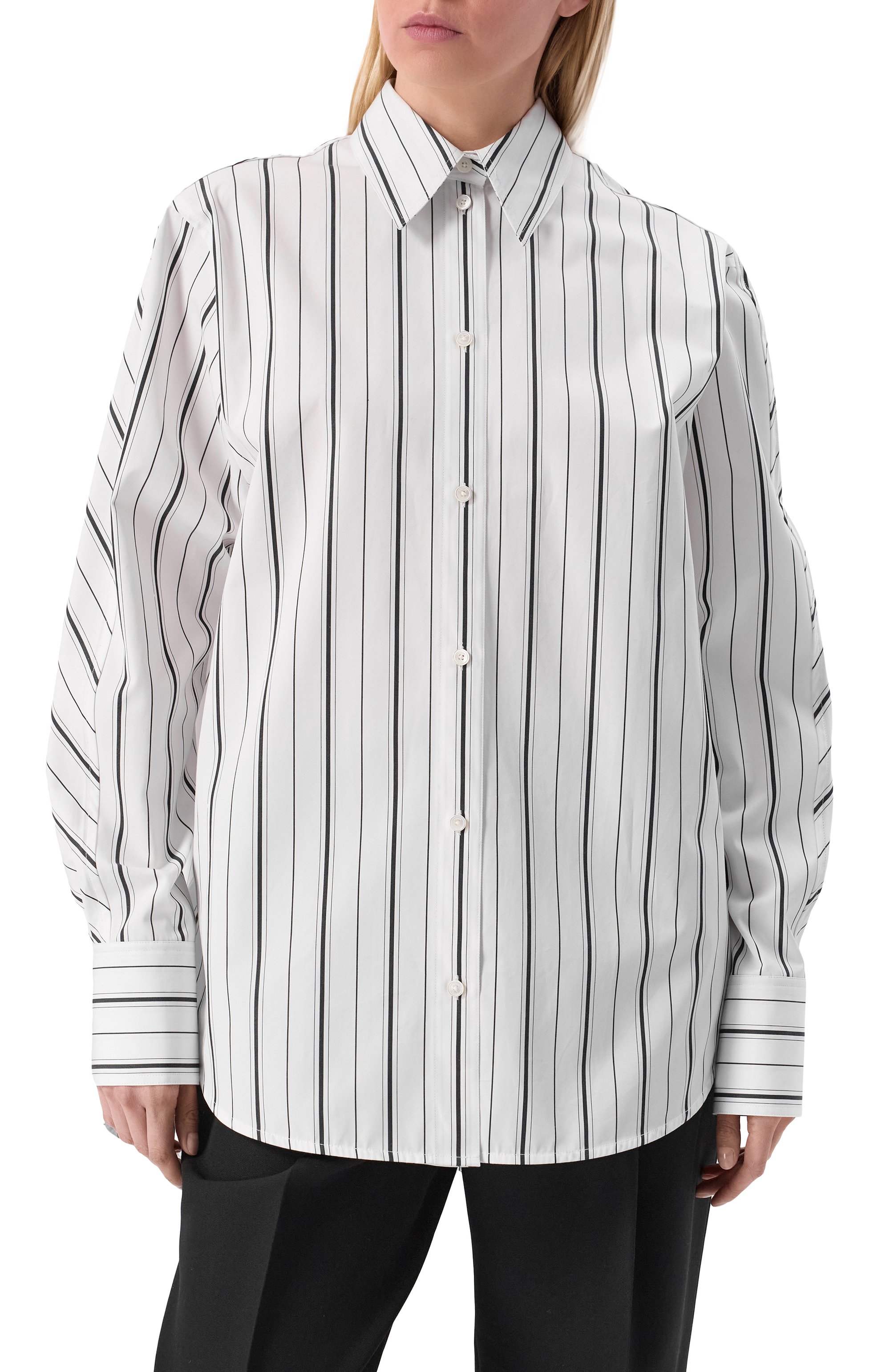 Хлопковая рубашка TOTEME, арт. 251-WRT2522-FB0338, фото 3