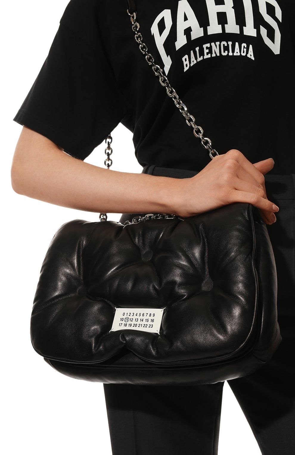 Сумка glam slam MAISON MARGIELA черного цвета по цене 238500 руб., арт. S56WG0169/P4300, фото 7 Сумка glam slam MAISON MARGIELA, арт. S56WG0169/P4300, фото 7