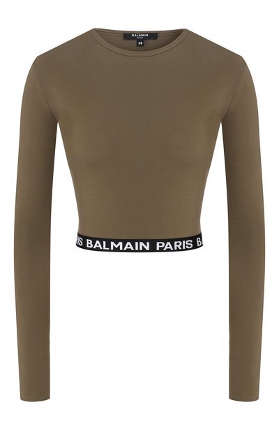 Женская хлопковый лонгслив BALMAIN, арт. BPM005010