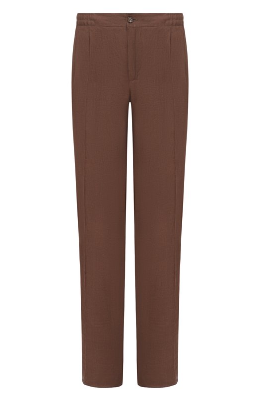 Льняные брюки Kiton UPN01H09690 Коричневый UPN01H09690