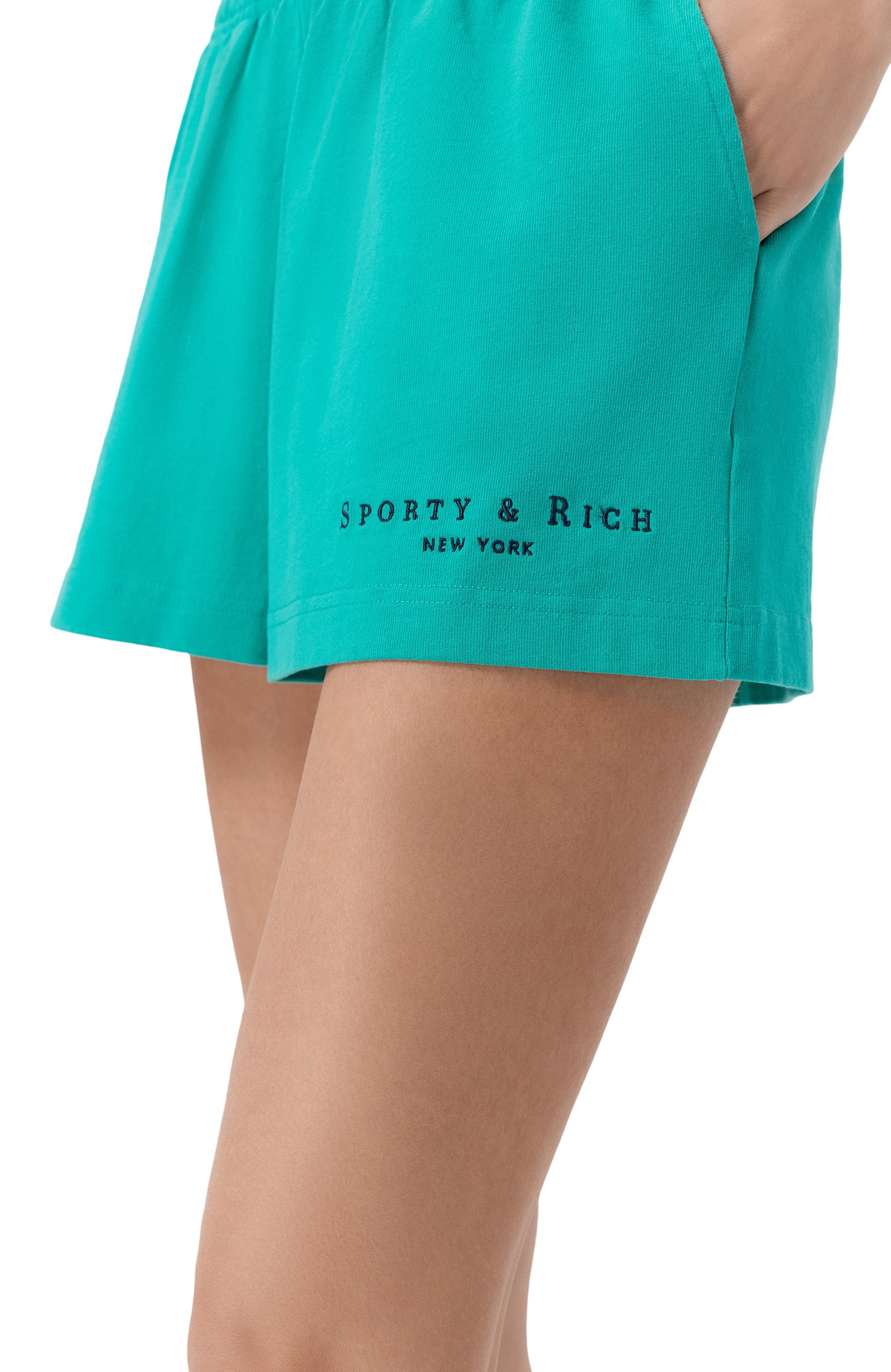 Хлопковые шорты SPORTY AND RICH, арт. SH037712185GR02, фото 5