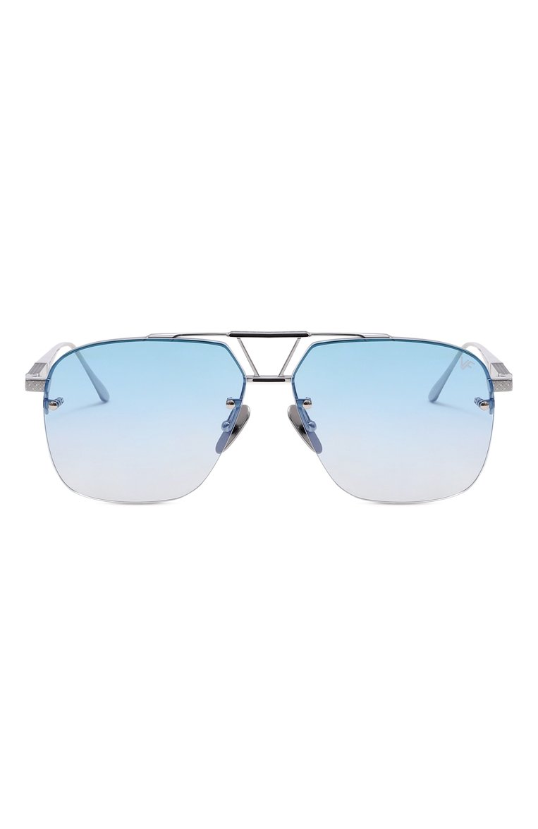 Женские солнцезащитные очки VINTAGE FRAMES голубого цвета, арт. FALC0N WHITE G0LD/PASTEL BLUE | Фото 4 (Нос: Не проставлено; Региональные ограничения белый список (Axapta Mercury): Не проставлено; Тип очков: С/з; Материал: Металл; Кросс-КТ: С/з-унисекс; Очки форма: Авиаторы; Оптика Гендер: оптика-унисекс)