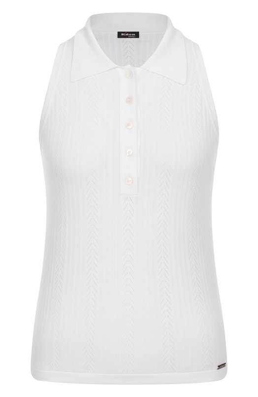 Хлопковое поло Kiton D5978700001 Белый D5978700001