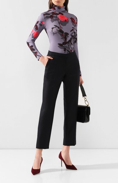 Шерстяные брюки DRIES VAN NOTEN темно-синего цвета по цене 58250 руб., арт. 192-10952-8182, фото 2 Шерстяные брюки DRIES VAN NOTEN, арт. 192-10952-8182, фото 2
