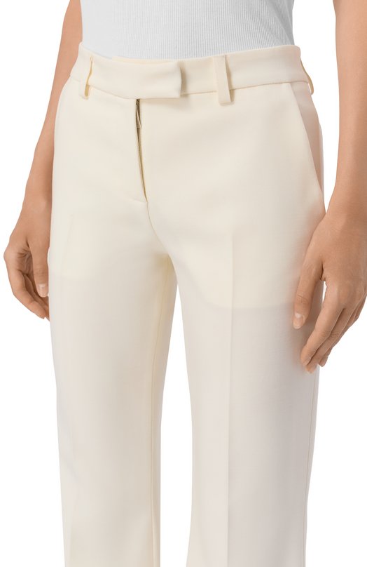 Шерстяные брюки David Koma RE26DK88TR Кремовый  RE26DK88TR Фото 5