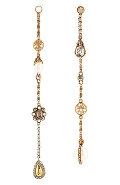Женские серьги ALEXANDER MCQUEEN черно-белого цвета, арт. 607115/J160T | Фото 1 (Материал: Металл; Региональные ограничения белый список (Axapta Mercury): Не проставлено; Нос: Не проставлено)