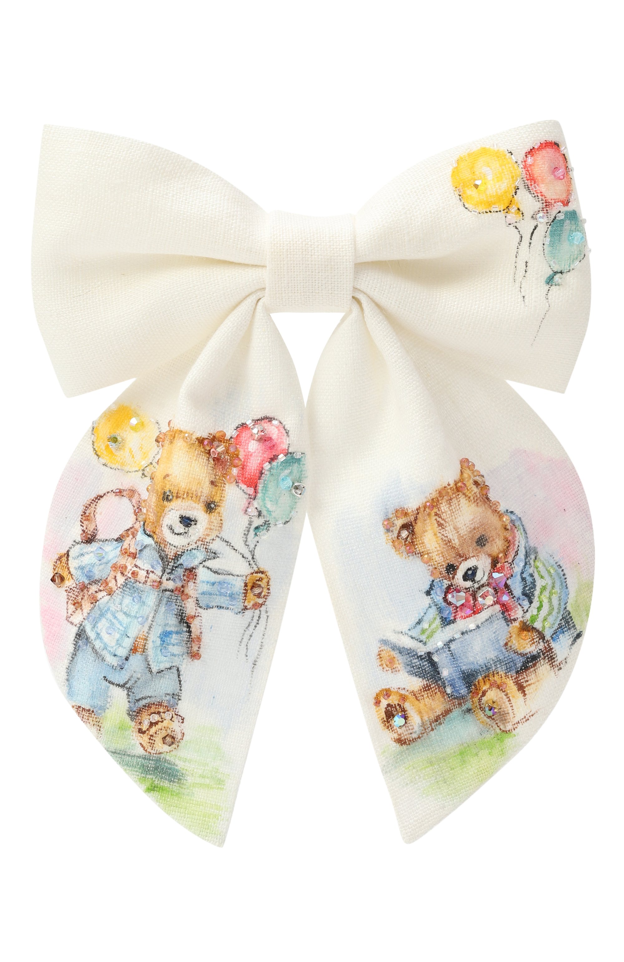 Бант CAROLON кремового цвета по цене 8800 руб., арт. АК-25-ЗАК-011, фото 1 Бант CAROLON, арт. АК-25-ЗАК-011, фото 1