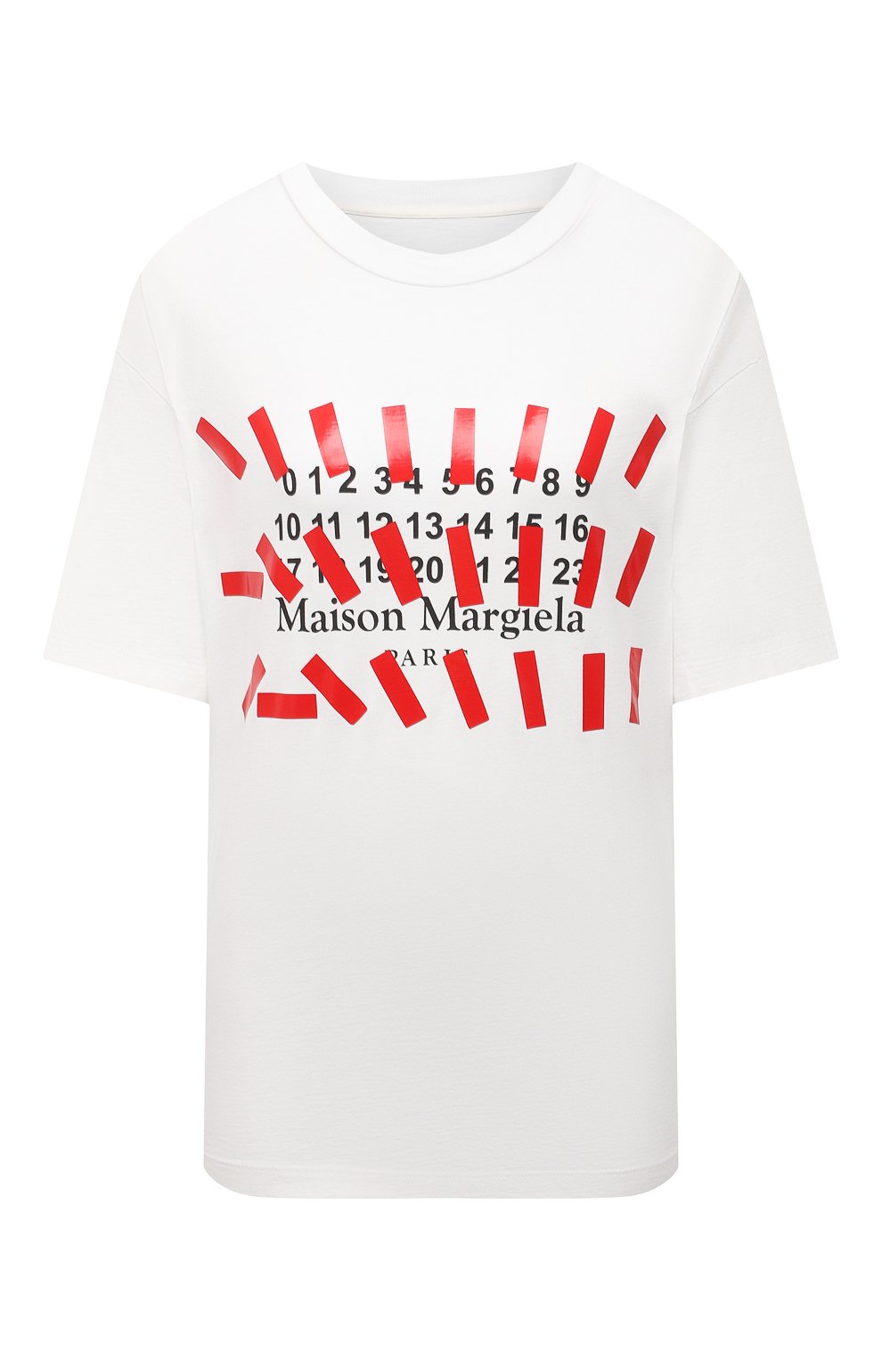 Хлопковая футболка MAISON MARGIELA белого цвета по цене 38850 руб., арт. S29GC0296/S23935, фото 1 Хлопковая футболка MAISON MARGIELA, арт. S29GC0296/S23935, фото 1