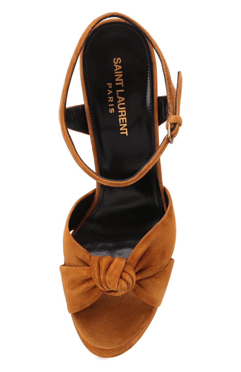 Замшевые босоножки bianca SAINT LAURENT коричневого цвета по цене 94250 руб., арт. 606713/0LI00, фото 5 Замшевые босоножки bianca SAINT LAURENT, арт. 606713/0LI00, фото 5