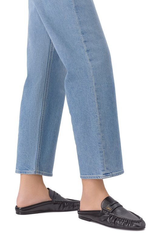 Кожаные сабо Le Loafer Saint Laurent 852392/AAFUV Чёрный  852392/AAFUV Фото 2