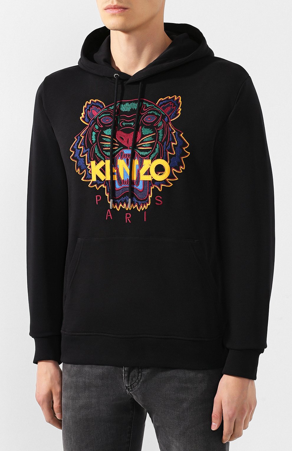 Хлопковое худи KENZO черного цвета по цене 26350 руб., арт. F965SW4154XA, фото 3 Хлопковое худи KENZO, арт. F965SW4154XA, фото 3