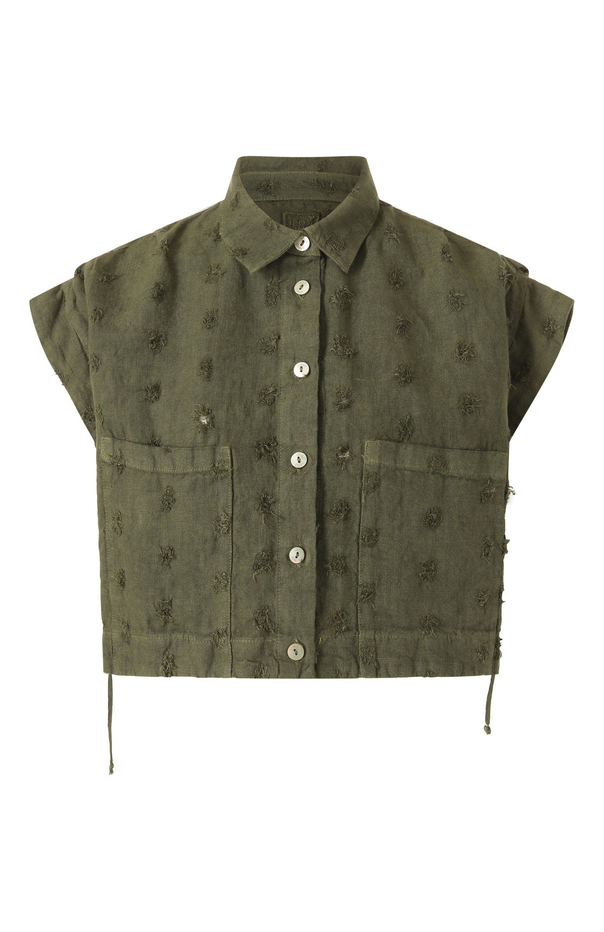 Льняная рубашка 120% LINO хаки цвета по цене 34300 руб., арт. 32ALIW89RP/000G331, фото 1 Льняная рубашка 120% LINO, арт. 32ALIW89RP/000G331, фото 1