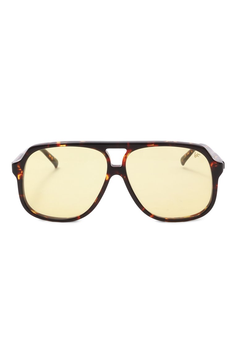 Женские солнцезащитные очки VINTAGE FRAMES желтого цвета, арт. KING SIZE BR0WN T0RT0ISE/YELL0W | Фото 3 (Нос: Не проставлено; Материал: Пластик; Региональные ограничения белый список (Axapta Mercury): Не проставлено; Тип очков: С/з; Кросс-КТ: С/з-унисекс; Очки форма: Авиаторы, Oversized; Оптика Гендер: оптика-унисекс)