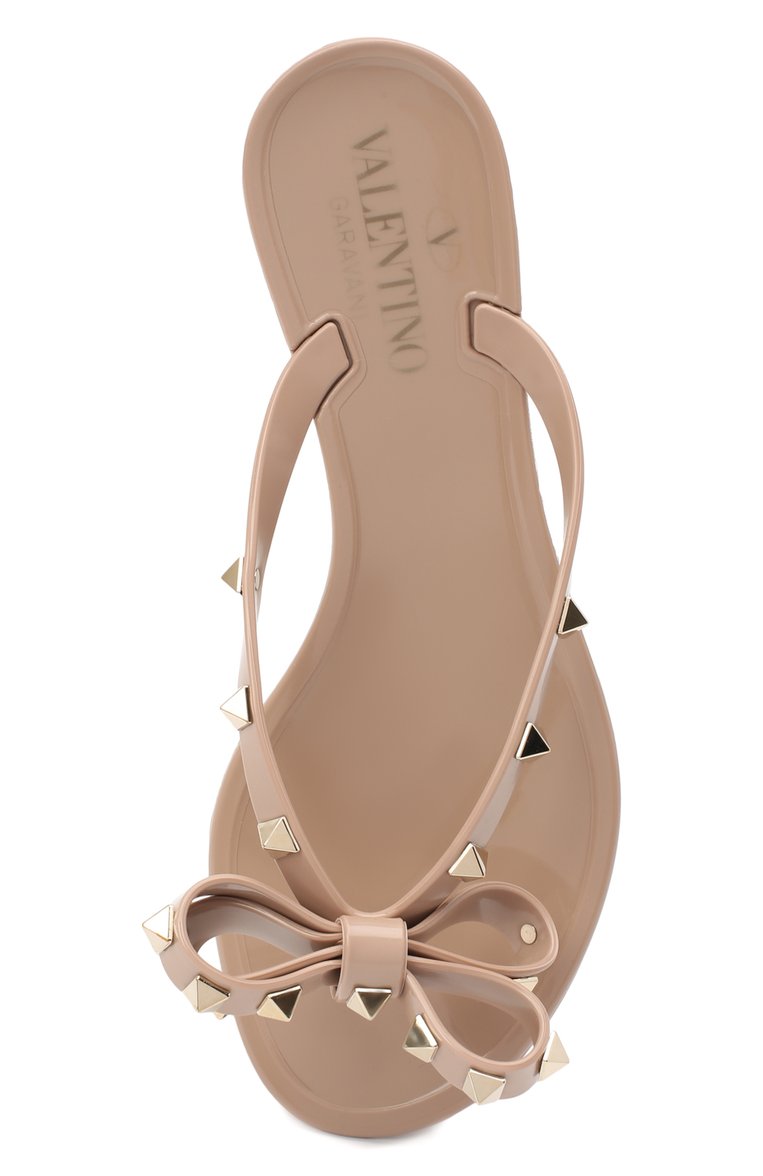 Женские резиновые шлепанцы rockstud VALENTINO бежевого цвета, арт. KW2S0552/PVS | Фото 4 (Каблук высота: Низкий; Подошва: Плоская; Материал внутренний: Текстиль; Материал внешний: Резина, Пластик; Статус проверки: Проверена категория; Региональные ограничения белый список (Axapta Mercury): RU; Автоматизация Diginetica: Не назначено)