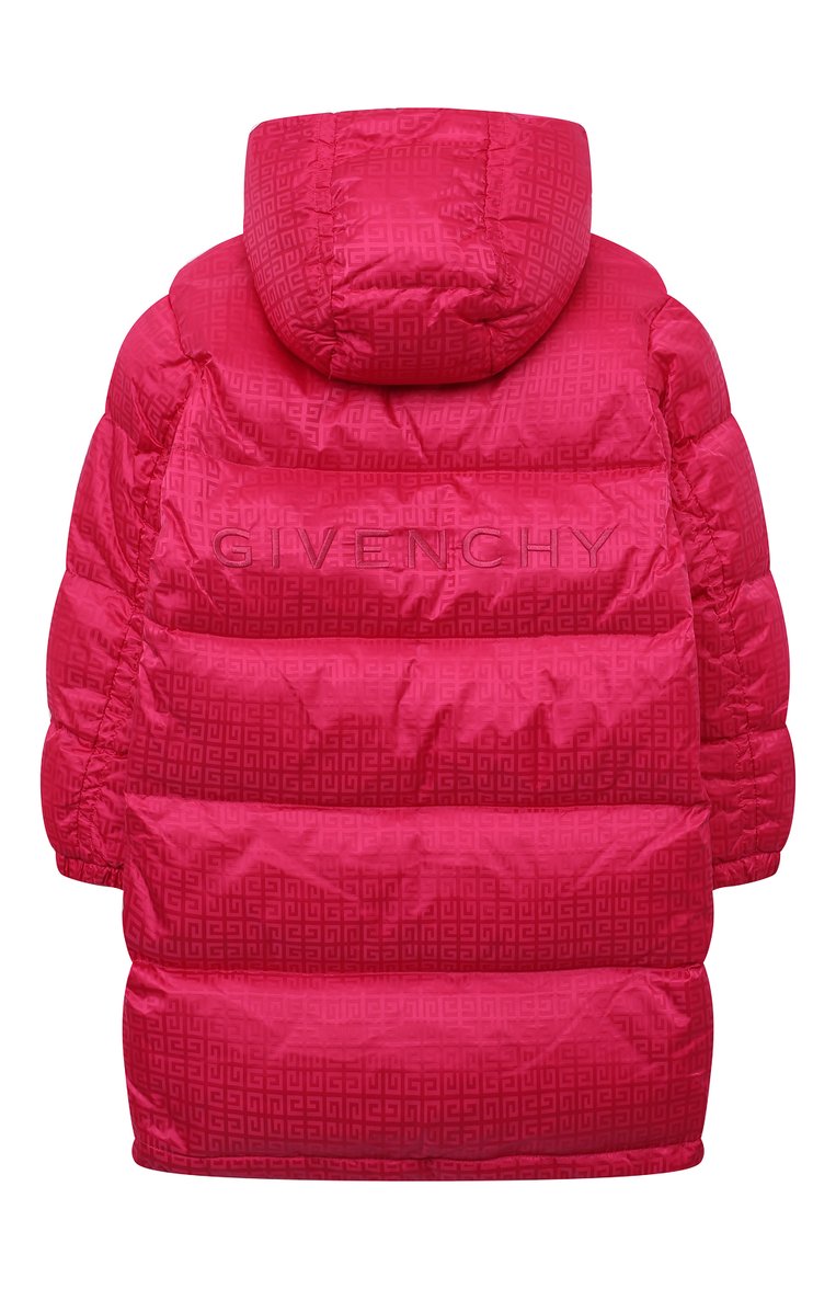Детского пуховик GIVENCHY фуксия цвета, арт. H16124/6A-12A | Фото 2 (Материал сплава: Проставлено; Рукава: Длинные; Материал утеплителя: Пух и перо; Драгоценные камни: Проставлено; Материал внешний: Синтетический материал; Материал подклада: Синтетический материал; Кросс-КТ: Зима; Девочки Кросс-КТ: Пуховик-верхняя одежда; Ростовка одежда: 7 лет | 122 см, 9 лет | 134 см, 5 лет | 110 см, 12 лет | 152 см)
