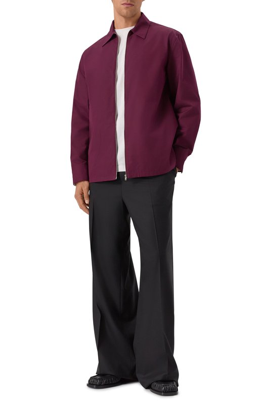 Хлопковая куртка-рубашка Jil Sander J22DL0249/J45002 Бордовый  J22DL0249/J45002 Фото 2
