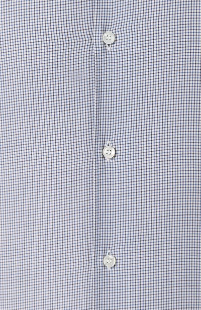 Хлопковая рубашка с воротником акула LORO PIANA синего цвета по цене 52800 руб., арт. FAI2445, фото 5 Хлопковая рубашка с воротником акула LORO PIANA, арт. FAI2445, фото 5