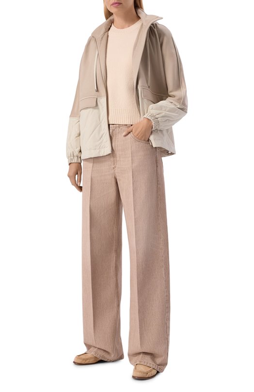 Комбинированная ветровка Kiton D61623K03942 Бежевый  D61623K03942 Фото 2