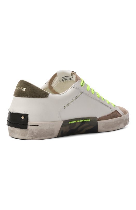 Кожаные кеды Distressed Crime London 19001PP8 Белый  19001PP8 Фото 4