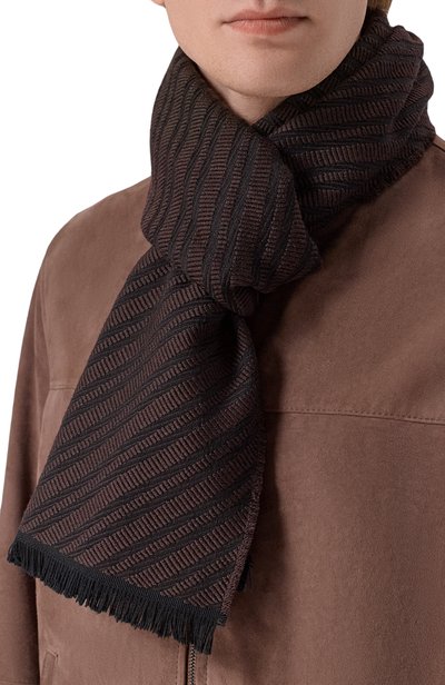 Мужской шерстяной шарф EMPORIO ARMANI, арт. EM007074/AF28992