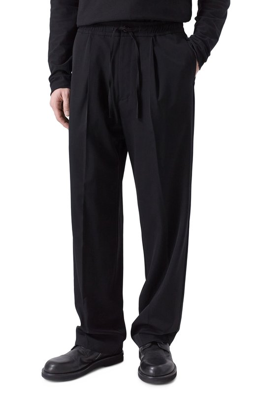 Шерстяные брюки Attachment AP52-073 Чёрный  AP52-073 Фото 3