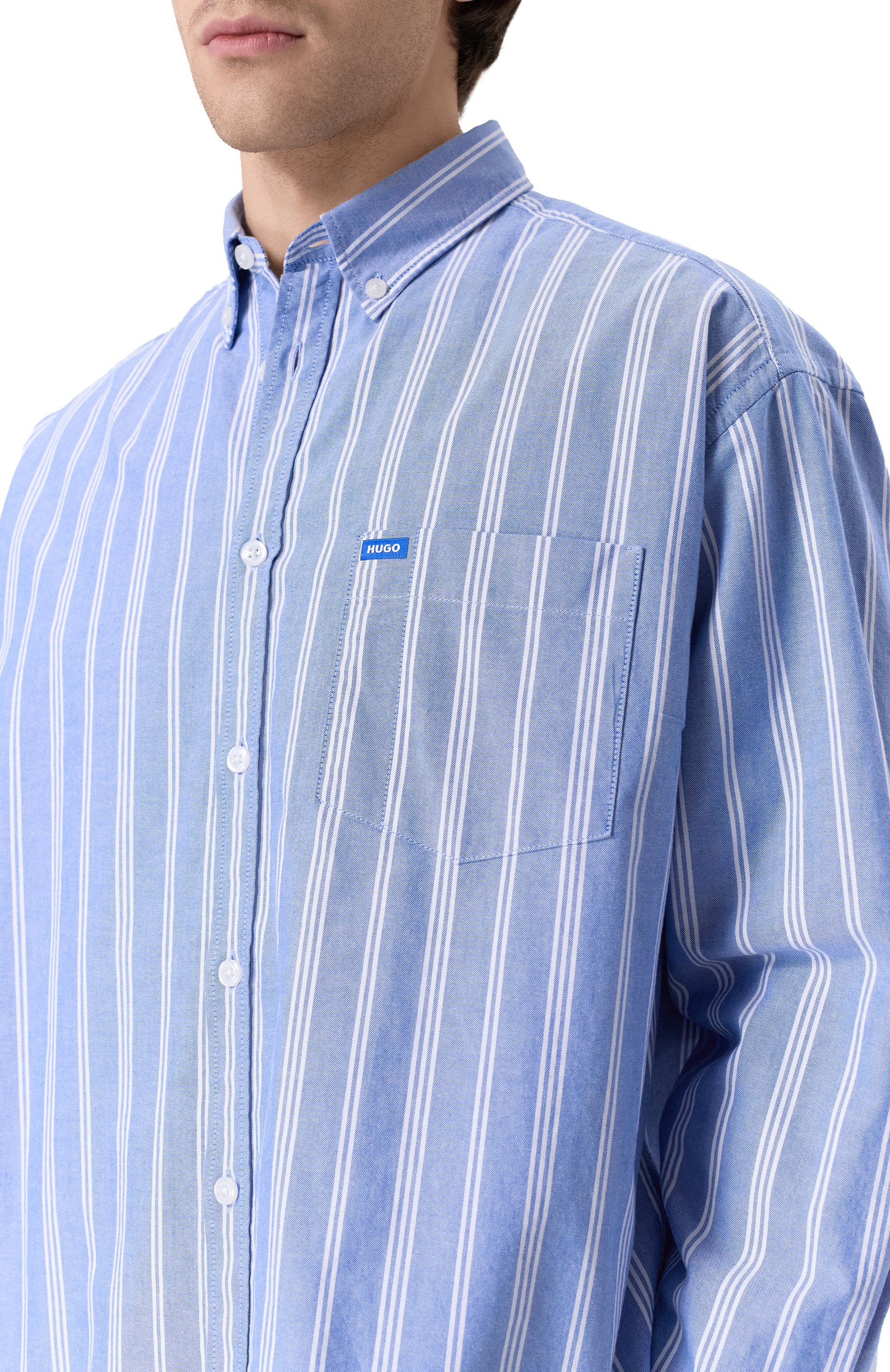 Хлопковая рубашка HUGO BLUE, арт. 50534183, фото 5