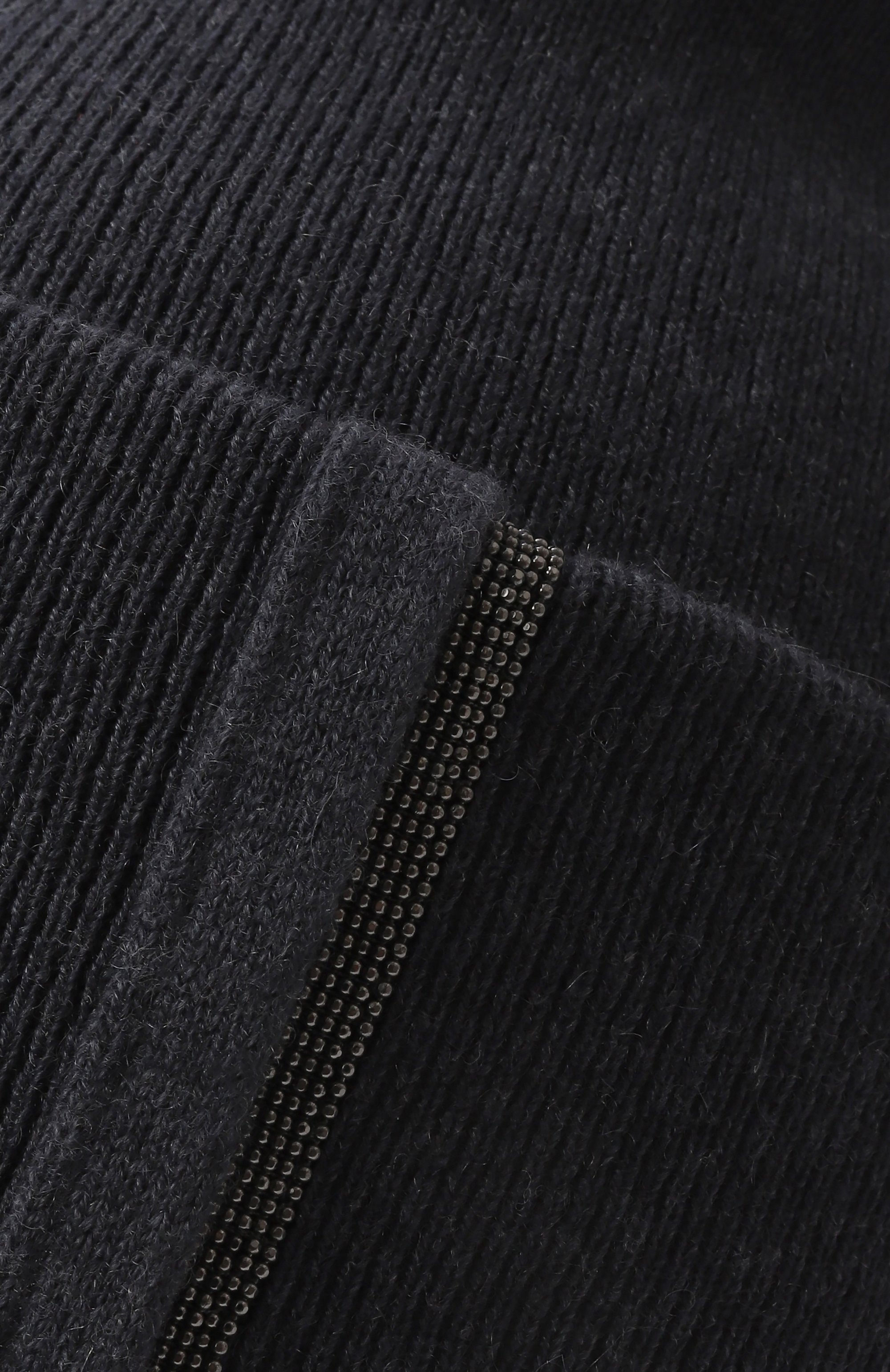 Кашемировая шапка BRUNELLO CUCINELLI темно-синего цвета по цене 68650 руб., арт. M12163199, фото 4 Кашемировая шапка BRUNELLO CUCINELLI, арт. M12163199, фото 4