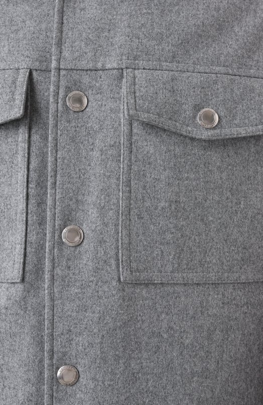 Утепленная куртка-рубашка Brunello Cucinelli MM4636447 Серый  MM4636447 Фото 6