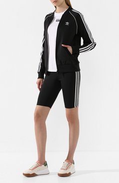 Женские шорты ADIDAS ORIGINALS черного цвета, арт. FM2574 | Фото 2 (Женское Кросс-КТ: Шорты-одежда, Шорты-спорт; Длина Ж (юбки, платья, шорты): Мини; Кросс-КТ: Спорт; Материал внешний: Синтетический материал; Материал сплава: Проставлено; Драгоценные камни: Проставлено; Стили: Спорт; Статус проверки: Проверена категория)