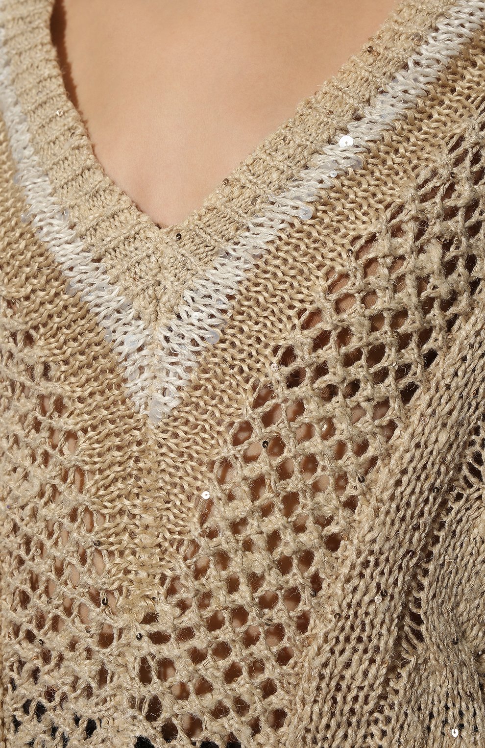 Свитер изо льна и шелка BRUNELLO CUCINELLI, арт. MCK386712, фото 5