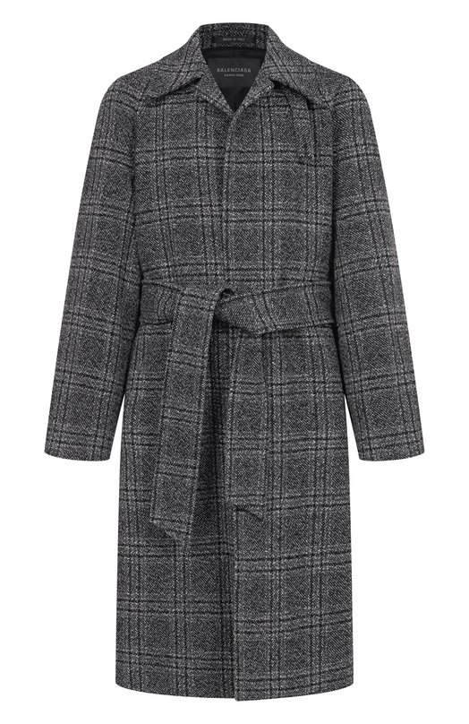 Шерстяное пальто Balenciaga 838934/TSU20 Серый 838934/TSU20