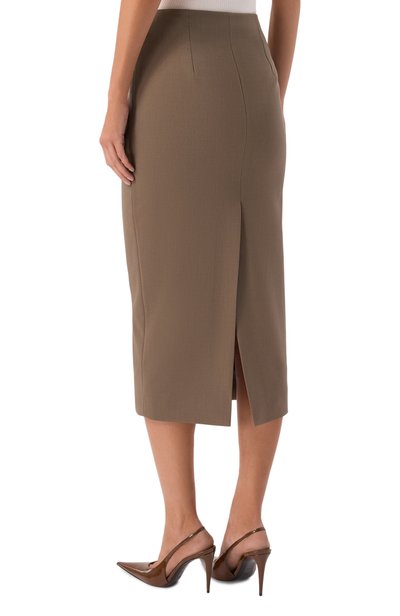 Шерстяная юбка MUGLER темно-бежевого цвета по цене 113000 руб., арт. 26F1JU06001035, фото 4 Шерстяная юбка MUGLER, арт. 26F1JU06001035, фото 4
