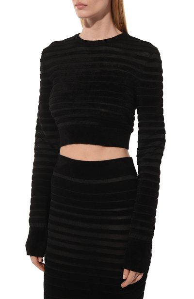 Пуловер из вискозы NINA RICCI черного цвета по цене 69200 руб., арт. 24AMPU016/ML0554, фото 3 Пуловер из вискозы NINA RICCI, арт. 24AMPU016/ML0554, фото 3