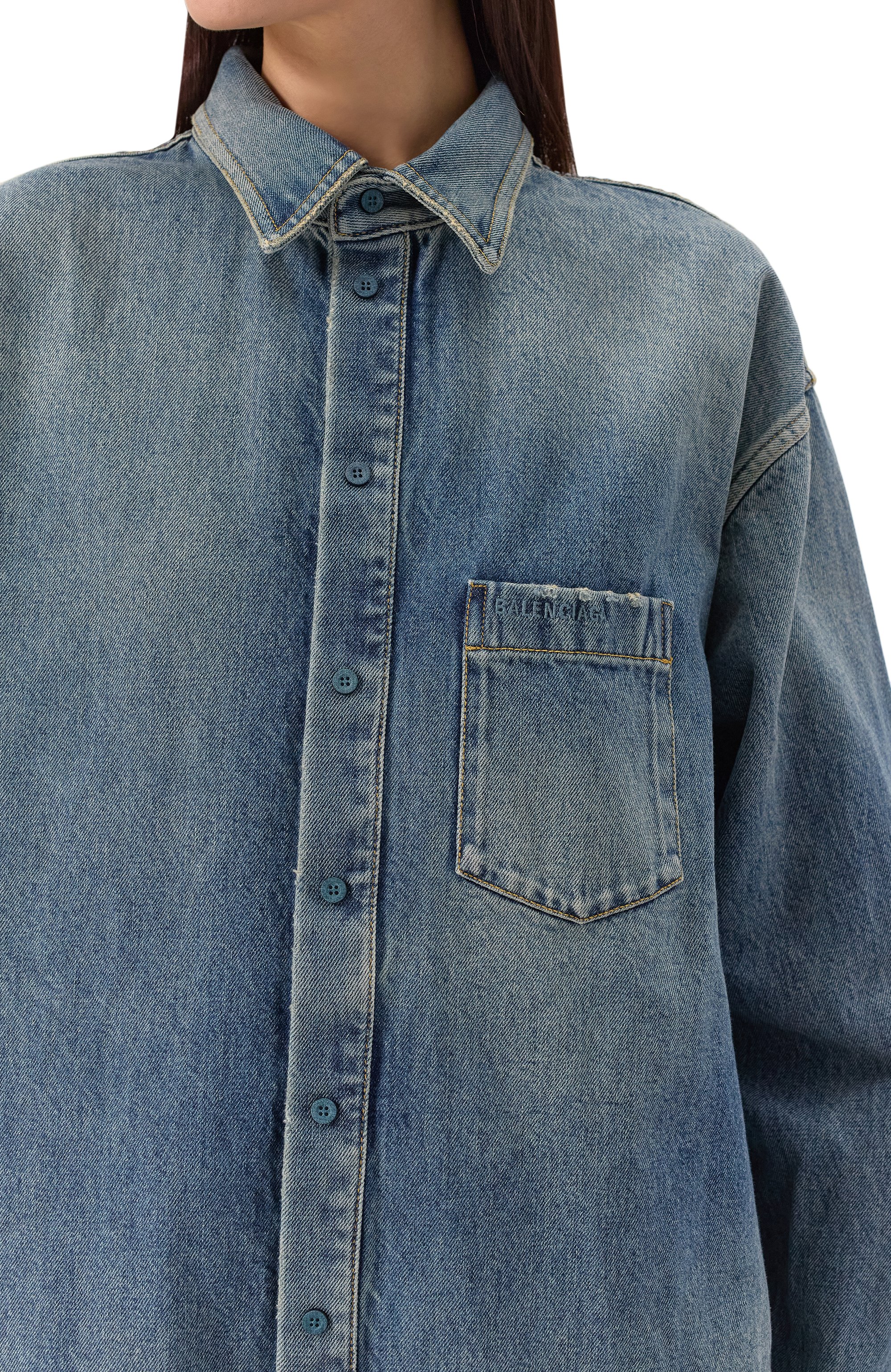 Джинсовая рубашка BALENCIAGA, арт. 783691/THW25, фото 5