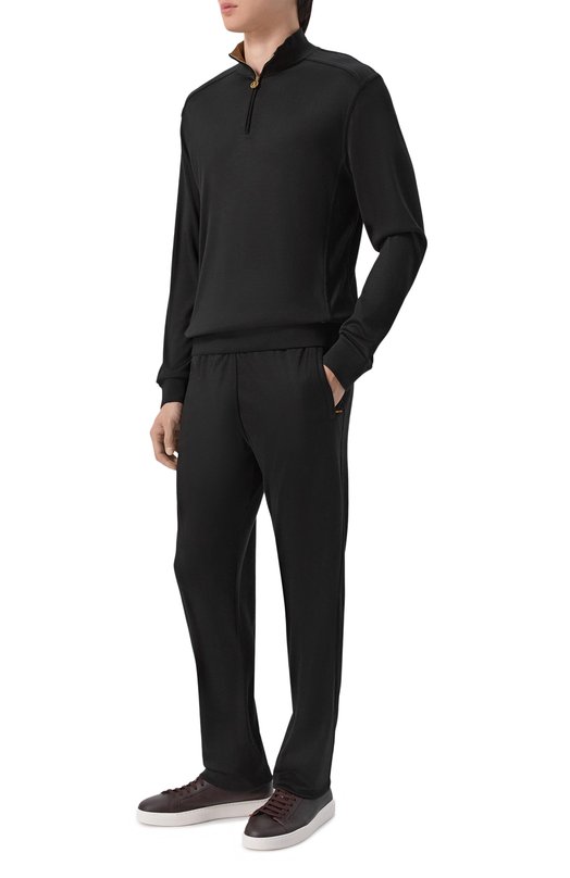 Шелковые брюки Stefano Ricci K919511P3D/R26190_001 Чёрный  K919511P3D/R26190_001 Фото 2