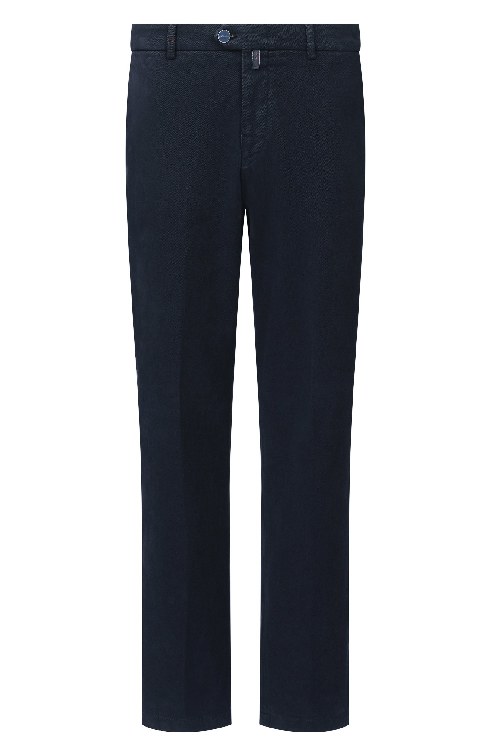 Хлопковые брюки KITON темно-синего цвета по цене 139500 руб., арт. UFPPERK0100L, фото 1 Хлопковые брюки KITON, арт. UFPPERK0100L, фото 1