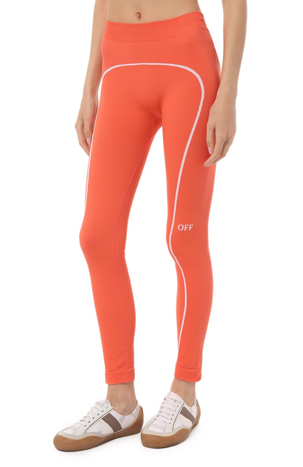 Легинсы OFF-WHITE кораллового цвета по цене 20800 руб., арт. OWVG039S23KNI0012601, фото 3 Легинсы OFF-WHITE, арт. OWVG039S23KNI0012601, фото 3
