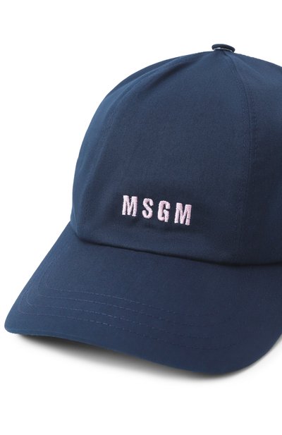 Хлопковая бейсболка MSGM синего цвета по цене 14000 руб., арт. 3541MDL06/237790, фото 3 Хлопковая бейсболка MSGM, арт. 3541MDL06/237790, фото 3