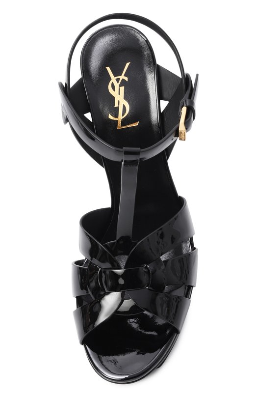 Кожаные босоножки Tribute Saint Laurent 315490/AAA0W Чёрный  315490/AAA0W Фото 6