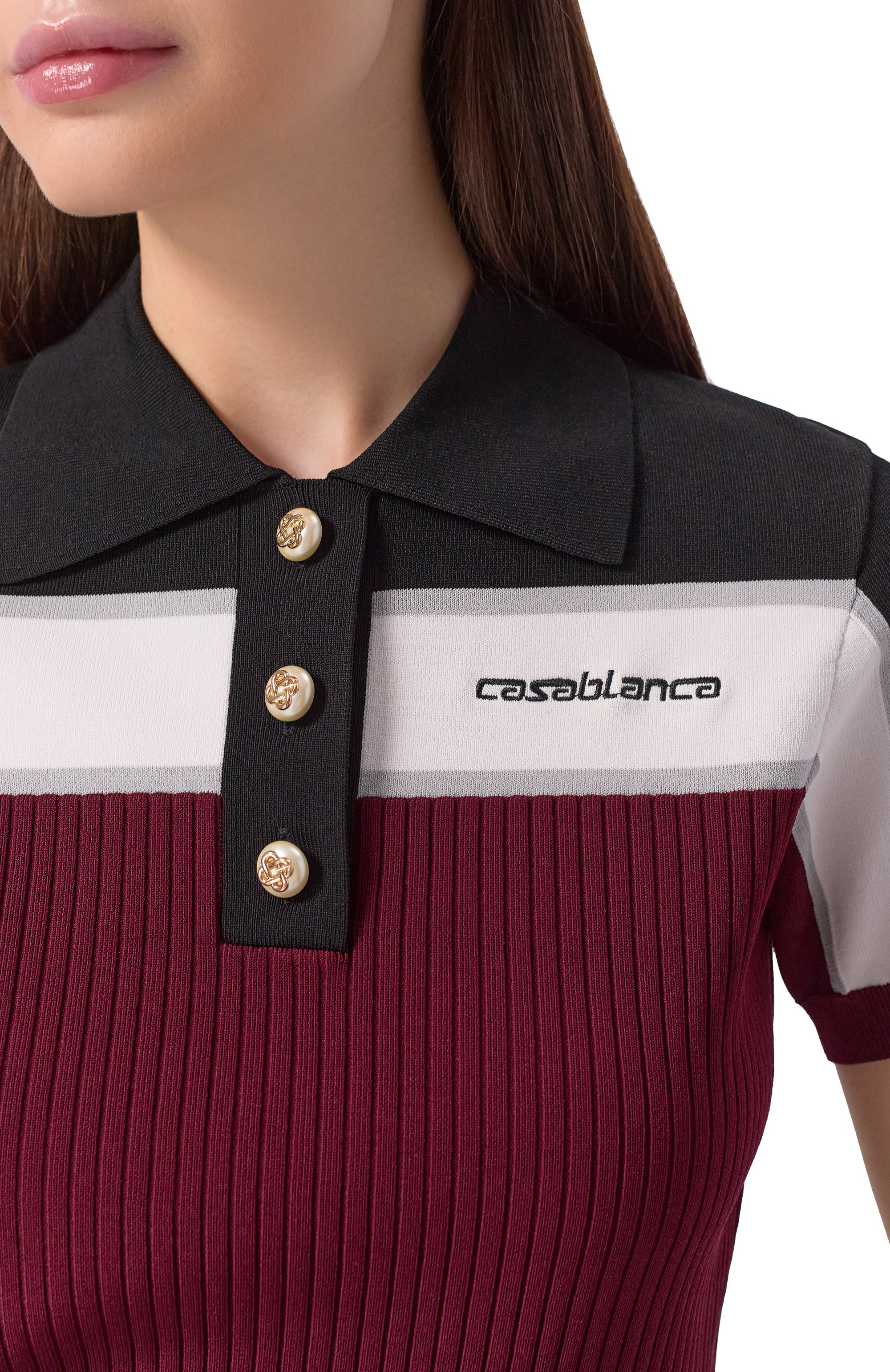 Поло из вискозы CASABLANCA, арт. W-SP26-KW-1233-01, фото 5