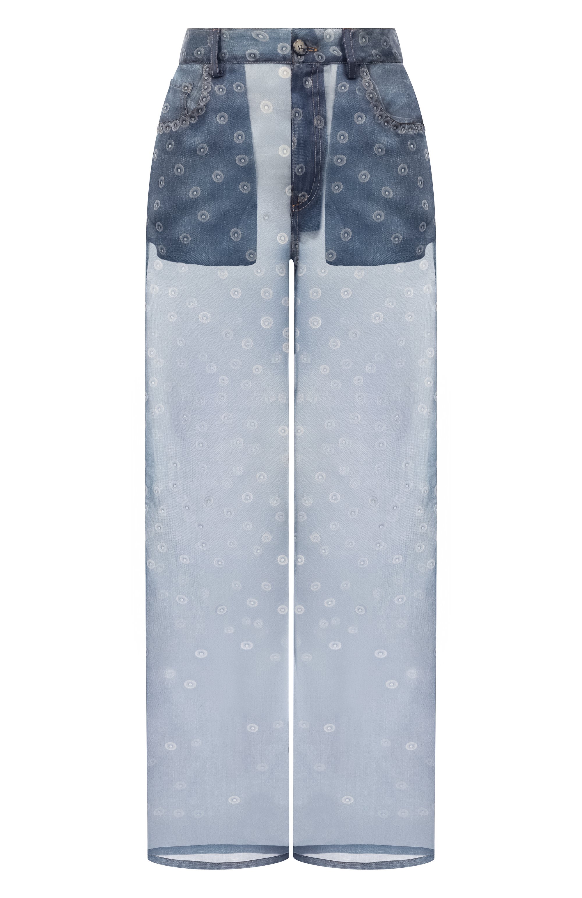 Шелковые брюки HAIKURE голубого цвета по цене 88400 руб., арт. HEW033300R002PR001/B0NNIE SILK, фото 1 Шелковые брюки HAIKURE, арт. HEW033300R002PR001/B0NNIE SILK, фото 1