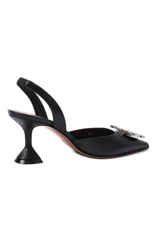 Кожаные туфли Begum Sling 70 Amina Muaddi BEGUM SLING 70/NAPPA Чёрный  BEGUM SLING 70/NAPPA Фото 5