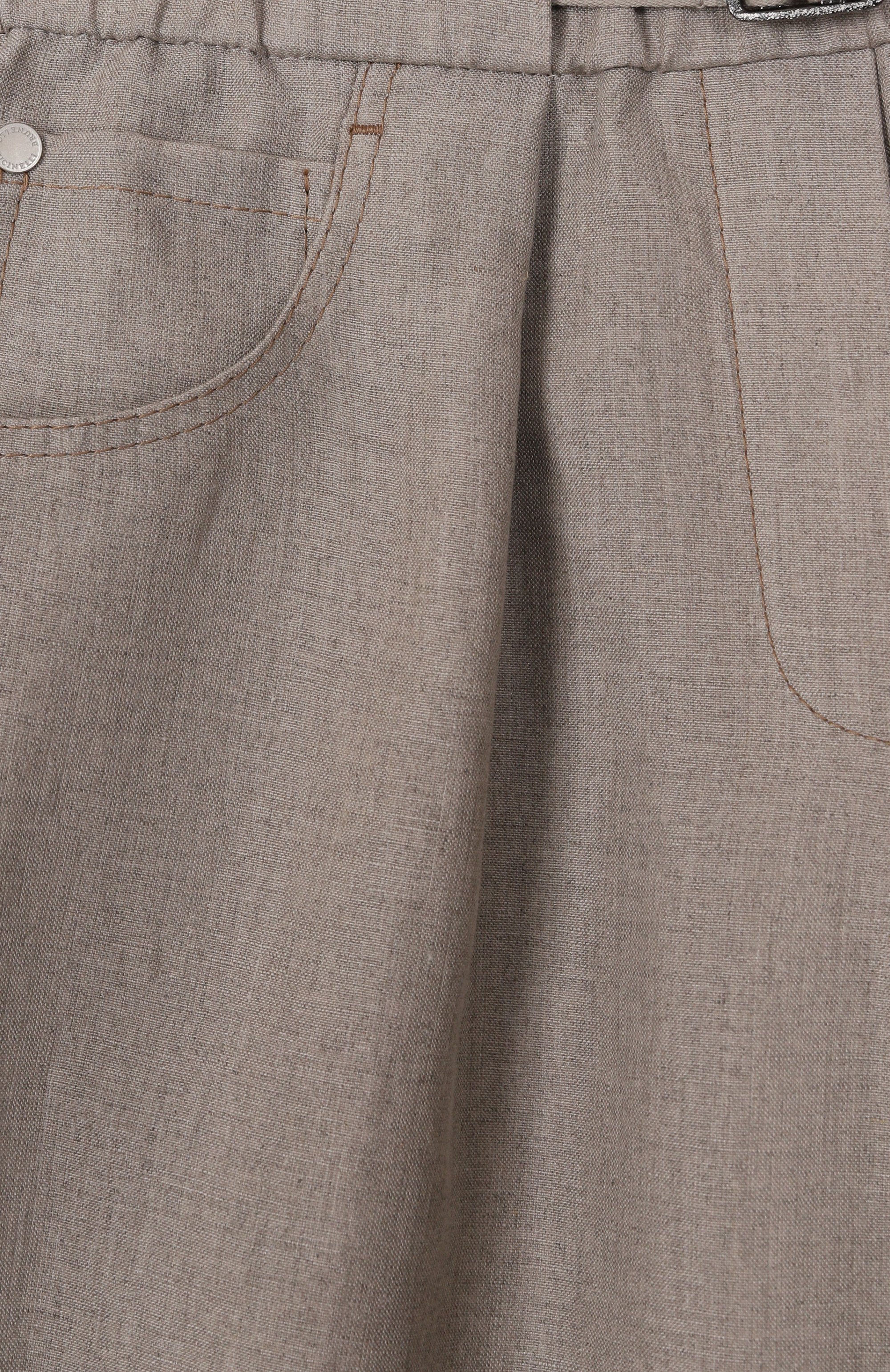 Брюки изо льна и вискозы BRUNELLO CUCINELLI, арт. BL136P235B, фото 3