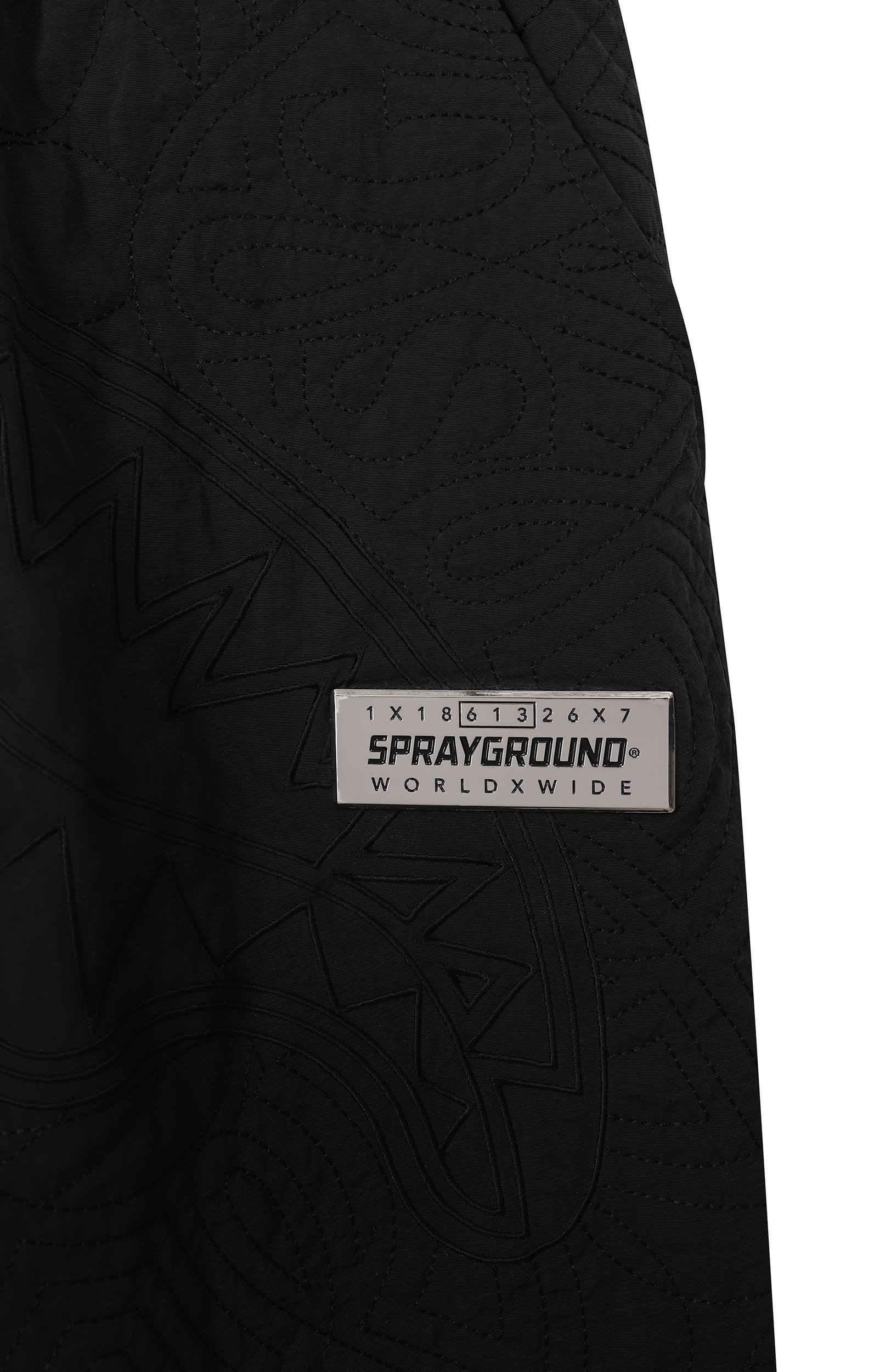 Утепленные брюки SPRAYGROUND черного цвета по цене 18950 руб., арт. SPY1542G/D0WNT0WN WALKING 0VER PANTS, фото 3 Утепленные брюки SPRAYGROUND, арт. SPY1542G/D0WNT0WN WALKING 0VER PANTS, фото 3