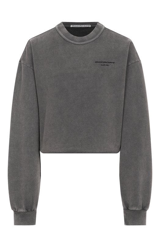 Хлопковый свитшот Alexander Wang 1CC3251081 Серый 1CC3251081